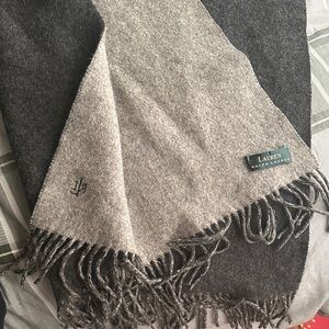 Lauren Ralph Lauren Charcoal and Light Gray Scarf